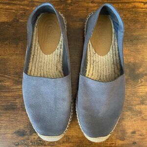 Crosby Square Blue Suede Leather slip on mens espadrille size 9
